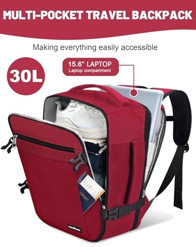 MOCOCITO Ryanair Cabin bags 40x30x20 Travel Backpac Expandable 40x30x20 to 40x30x25, 24L to 30L Carry On Weekend Trips Suitable for Ryanair, Wizz Air, Easyjet, Vueling — view 4
