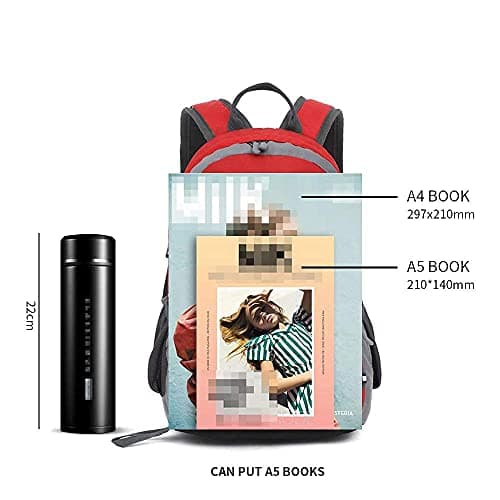 Bseash 10L Small Hiking Backpack for Kids Ages 3-6 Girls Boys Under 4 feet, Mini Waterproof Outdoor Sport Travel Camping Daypack (Red) — view 5