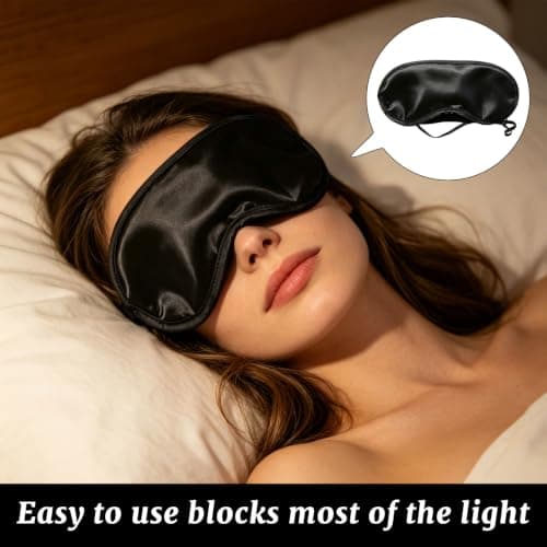 20 Pcs Sleep Eye Mask, Black Eye Masks with Nose Bridge Design, Light-Blocking Sleep Mask for Office Naps, Long-Haul Flights, Party Games and Team Building, Travel and Camping Accommodation — view 4