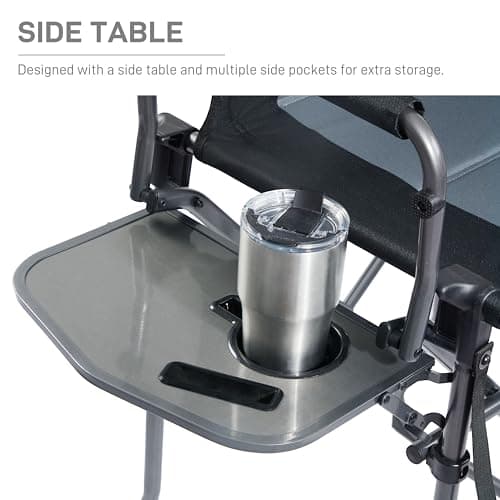 EVER ADVANCED 76CM Seat Height Tall Folding Camping Directors Chair — view 6