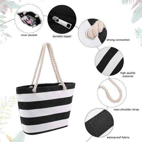 Zuimei Beach Bag,Waterproof Tote Bag Canvas Summer Bags — view 3