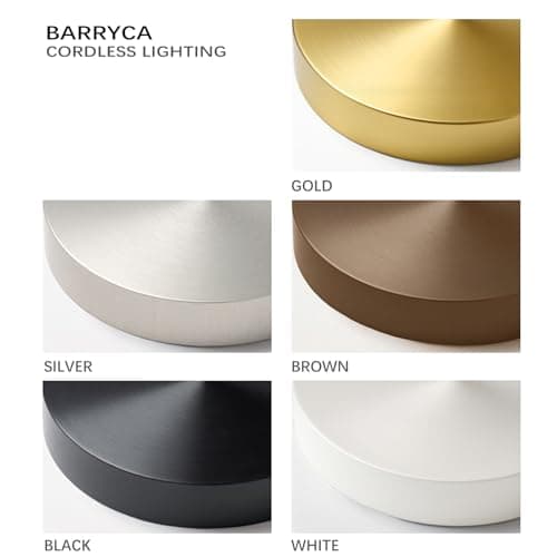 Barryca 2 Pack Cordless Rechargeable Table Lamp, 3 Color Temperature & Dimmable, IP54 Waterproof Battery Operated Portable LED Light for Outdoor, Patio, Restaurant, Bedside, Shower (Bamboo) — view 6