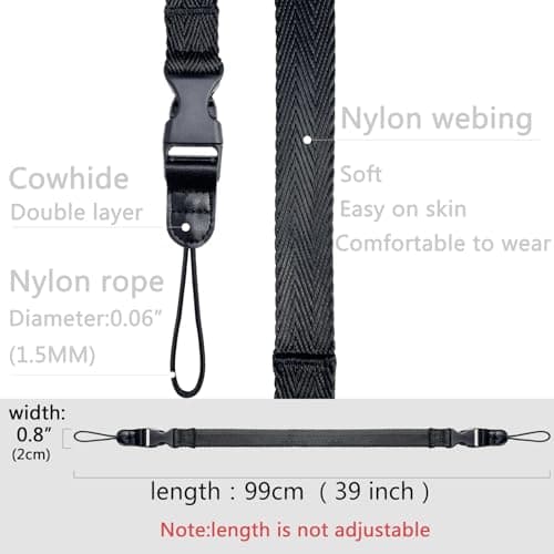 YMTHamaz3 Camera Neck Strap Thin,Binoculares Strap,39 inch nylon — view 3