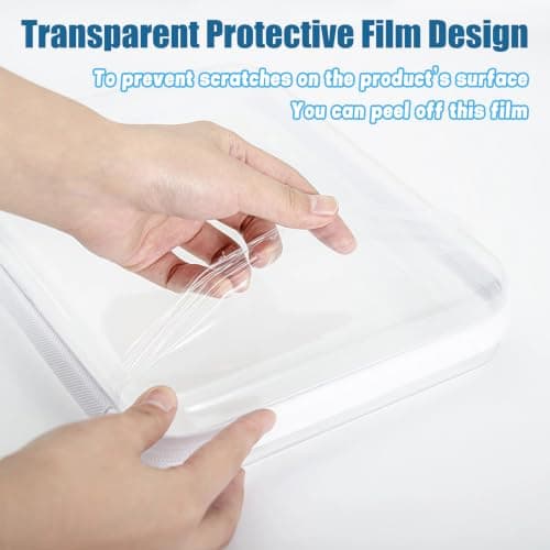 3PCS Clear Hard Shell Zipper Cases Transparent Toiletry Toys Bags Waterproof Cosmetic Toiletry Bag Portable Travel Organizer for Travel Makeup Tools Toy Storage Bin, Puzzles (White) — view 6