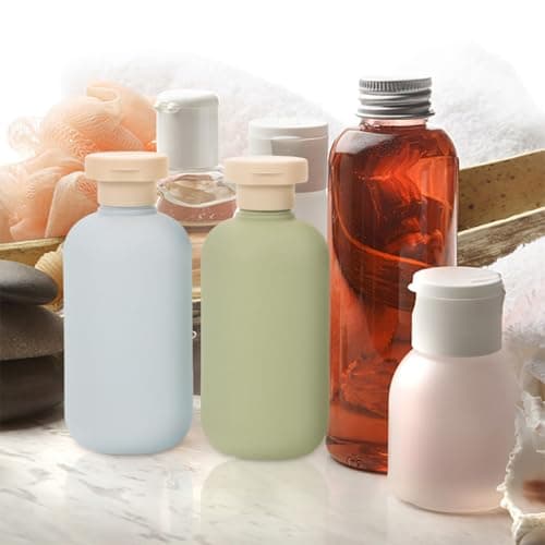 2pcs Travel Toiletry Shampoo Conditioner Bottles 300ml Flip Cap PE — view 6