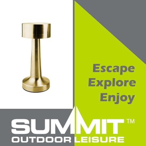 VFM e-Store - Touch Lamp Rechargeable 3 Light Settings - Camping, Travel Holiday Accessories for Summer - 10cm X 21cm Brushed Gold X 1 — view 4