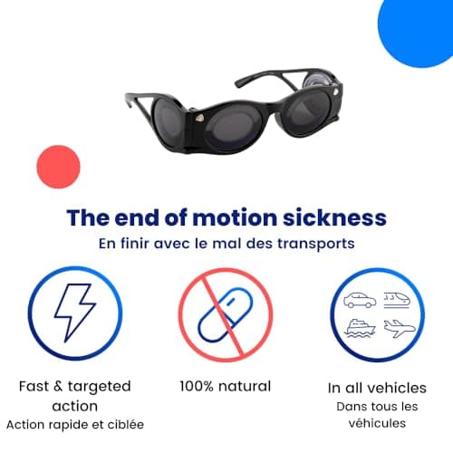 Boarding Ring Boarding Glasses - Motion Sickness Sunglasses - Original Technology Against Sea Sickness and Travel Sickness - Polarised Black — view 2