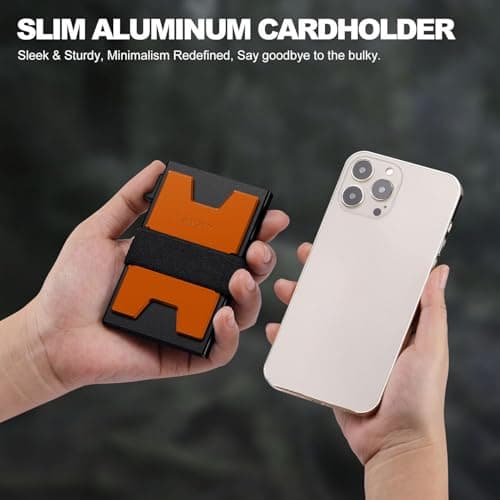 SEMORID Mens Wallet, Slim Wallet for Men, Pop Up Credit Card Holder RFID Blocking, Minimalist Metal Wallet with Cash Band, Aluminum Wallets — view 4