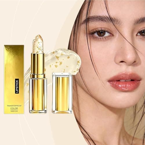 Lip Moisturiser - Colour Changing Non-Adhesive Tinted Makeup | Shine Jelly Lipstick Lip Gloss | for Women Girls Daily Office Travel Party Wedding Birthday — view 5