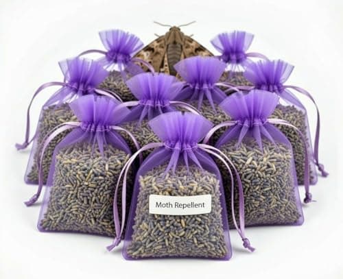 12 Hand Made Bags of Natural French Lavender, Vacuum Sealed, Moth Protection for Closet and Drawers, Highly Fresh Fragrant Lavender Lilac Bags, Natural Air Purifying Luggage Freshener (Pack of 2) — view 5