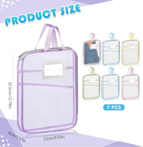 DSUFGNWINFS 7pcs Packing Cubes, travel on different days of the week, Travel Luggage Organizer Storage Bags, with Label Stickers, for Clothes Books & Small Items Organization — view 2