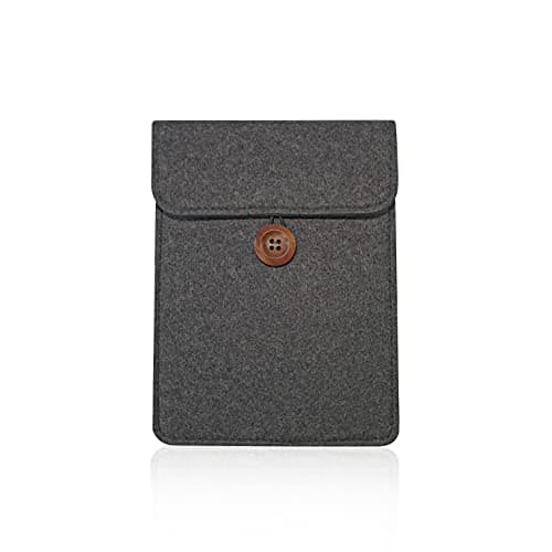 6 inch E-Reader Sleeve by Okami Products, Felt Ereader Pouch for all 5 to 6 inch E-Readers, Protective E-Book Bag/Case (Grey)