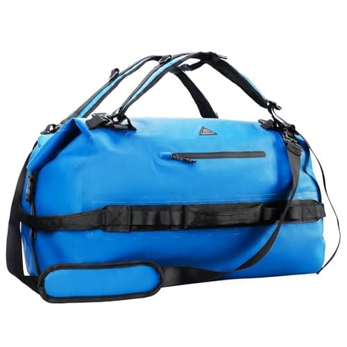 Haimont IPX7 Waterproof Roll-Top Dry Duffel Backpack, Blue, 60L