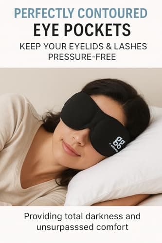 3D Eye Sleep Mask — Zero-Pressure Contoured Blackout — Side-Sleeper Comfort, Nose-Seal — Adjustable Strap, Ultra-Light (15 g) — view 2