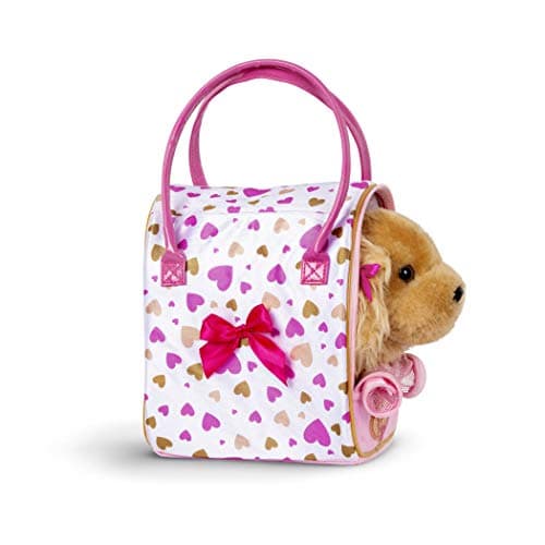Pucci Pals Plush Puppy Carrier Set, Cocker Spaniel, Heart Print Bag, Pet — view 6