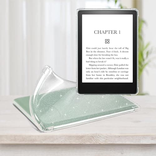 VOVIPO Clear Case Glitter for Kindle 6" 11th Generation-2024/2022 Release, Ultra Soft Flexible Transparent TPU Skin Bumper Back Cover Light Shell Reinforced Corners for Kindle 6 inch,Clear Glitter