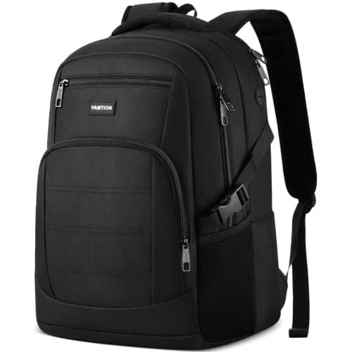 YAMTION School Bag, Laptop Backpack, Rucksack for Men, Backpack Mens, Laptop Rucksack for Men Women School College Business, Fits 15.6 Inch
