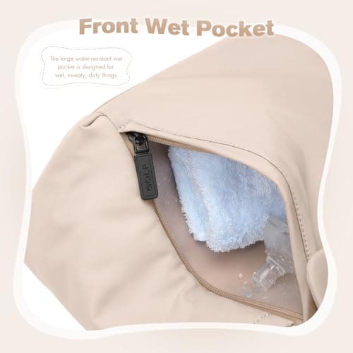 GOLF QUALITY 14L Puffer Diaper Bag, Large Capacity Travel Diaper Bags, Hospital Shoulder Bag for Mom, Elegant Apricot, 22L — view 3
