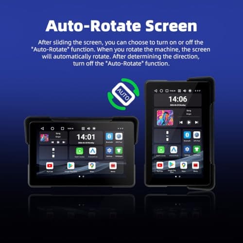 Qzonnect 7" Android 13 Motorcycle Sat Nav, Wireless CarPlay Auto TPMS — view 5