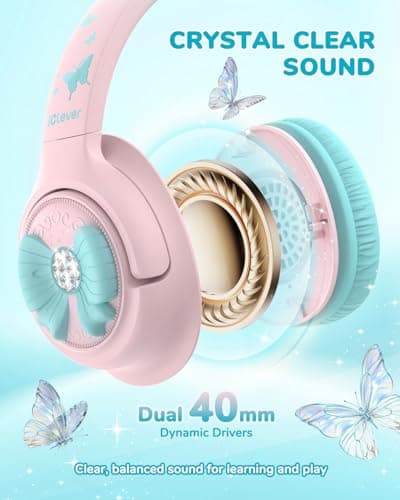iClever Kids Headphones Wired USB C, Boys Girls Headphones for Kids — view 6