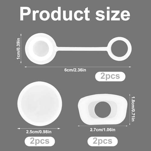 6Pcs Silicone Spill Proof Stopper Set, Tumbler Accessories for Stanley Cup 2.0 Leakproof Silicone Seal Kit - 2 Straw Cover 2 Square Spill Stoppers 2 Round Leak Stoppers — view 2