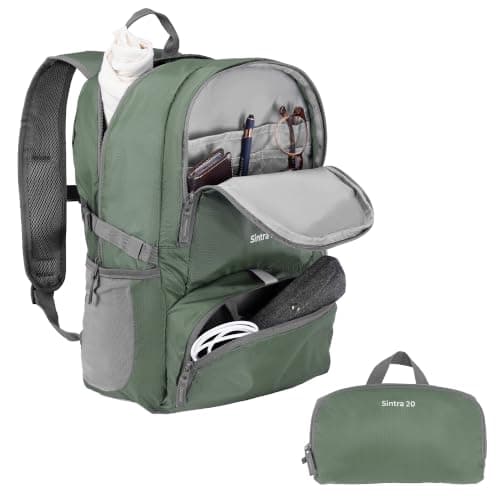 Trail Foldable Backpack, Lightweight Packable Rucksack, 20L, Green