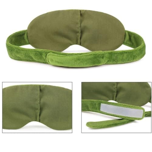 SwirlColor Frog Eye Mask, 3D Sleep Mask with Adjustable Strap for Kids & Adults, Funny Cartoon Blindfold for Travel and Comfortable Rest 1pcs — view 5