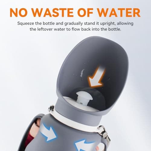 PETLESO Dog Water Bottles for Walking 800ml Large Pet Water Dispenser for Outdoor Hiking & Travel, Leak-proof Lightweight Drinking Bottle — view 5