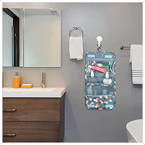 PATILWON Hanging Wash Bag Toiletry Bag for Women - Foldable Washbag Cosmetics Toiletries Organizer, Waterproof Wash Bag for Female Girls and Kids Travel — view 6