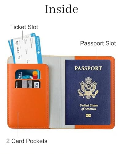 toTravelGear Passport Holder for Travel Essentials RFID Blocking PU Leather — view 2