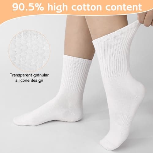 Zuimei 3 Pairs Pilates Grips Socks Non Slip Yoga Socks for Women Size 4-7 — view 4
