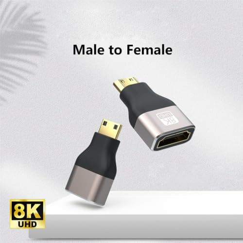 8K Mini Digital AV Male to Standard Female Adapter, Type C to A, 2Pack — view 2