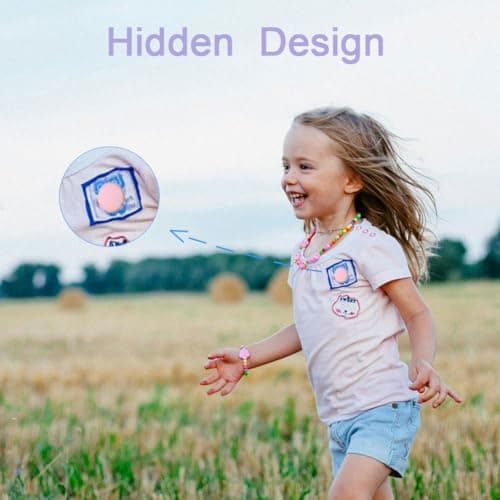 Alsukeay 4 Pack Holder for AirTag Kids Hidden Silicone Case Cover with Safety Pins for Children Elderly Pets Backpack Luggage (4 Colors) (Black/Blue/White/Purple) — view 2