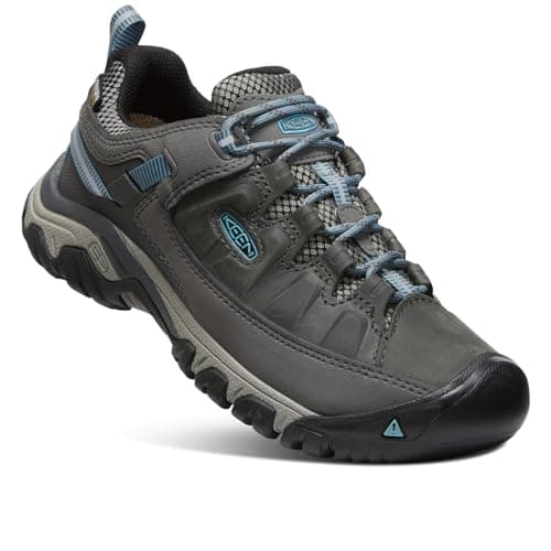 KEEN Women's Targhee 3 Waterproof Hiking Shoe, Magnet Atlantic Blue, 6.5 UK
