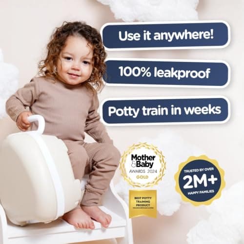 My Carry Potty - Natural Beige Travel Potty, Award-Winning Portable Toddler Toilet Seat for Kids to Take Everywhere — view 4