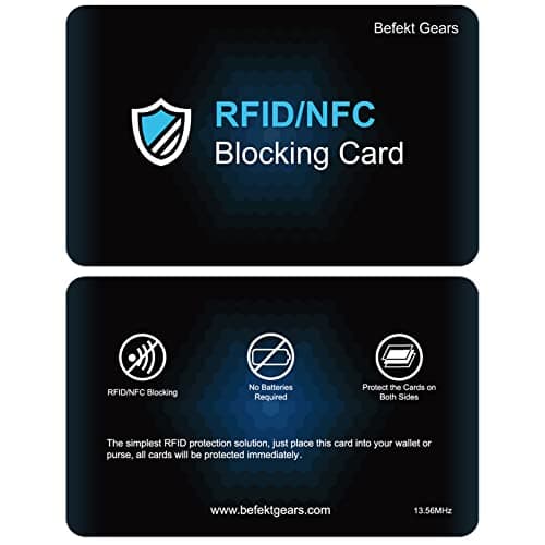 Befekt Gears RFID/NFC Blocking Card 2 Pack,Anti-Theft Credit Card Protector — view 2
