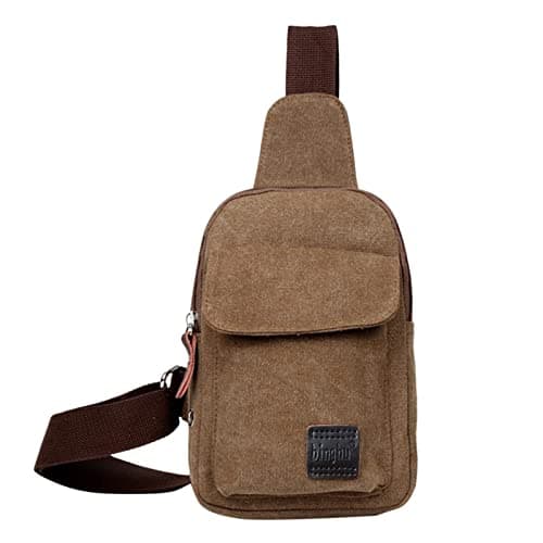 VaiKanhai Canvas Satchel Casual Body Handbag Messenger Shoulder Bag Projector, coffee, One Size