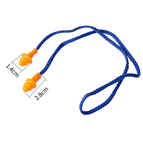Meiyea 5 Pairs Corded Ear Plugs - Reusable Silicone Earplugs with String for Easy Carry, Noise Cancelling Sleep Earplugs for Hearing Protection and Travel — view 3