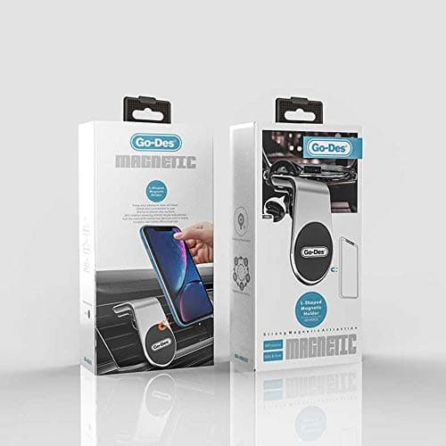 IWIO Car Phone Holder Magnetic Air Vent Phone Clip Mobile/Cell phones compatible with Micromax Canvas Infinity Pro - SILVER — view 4