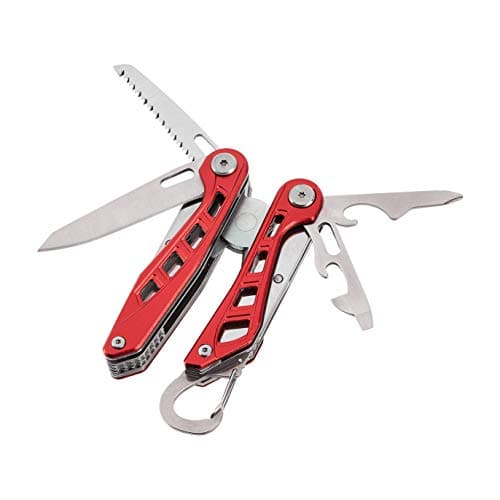 Amazon Basics Stainless Steel 8-in-1 Multitool Safety Lock with Nylon Sheath, 10.4 x 4.5 x 2.03 cm, Red — view 3
