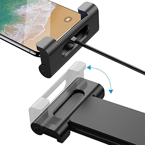 DDUP Car Headrest Tablet Mount Holder Auto Backseat Tablets Stand for Kids Compatible with iPad Air Mini/Cell Phone/Galaxy Tab/Kindle Fire Hd or Other 4.7-10.5" Device(Black) — view 5