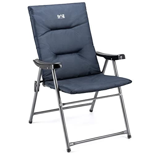 Trail Monarch Fold Flat Camping Chair, Navy Blue