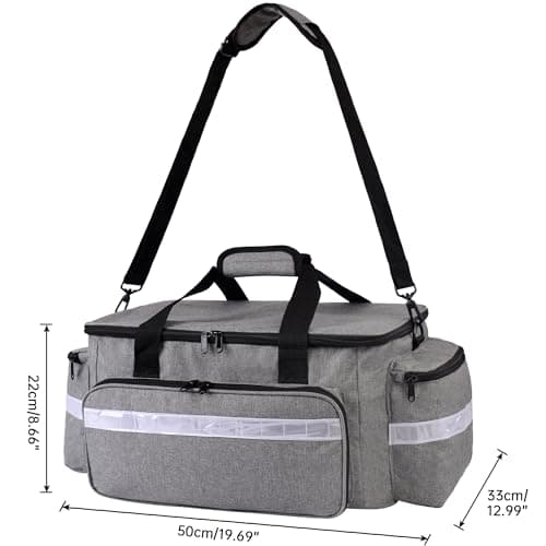 igadgitz home U7303 Large Empty Medical Bag, First Aid Nurse, Nurses Organiser with Adjustable Shoulder Strap - Equipment & Supplies Organiser — view 5