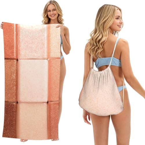 Beach Towel with Bag Large Soft Quick Dry Microfiber Travel Blanket