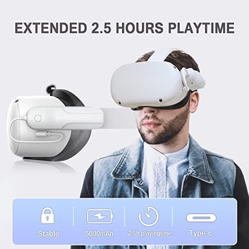 5000mAh Rechargeable Portable Battery Pack for Meta/Oculus Quest 2 — view 2