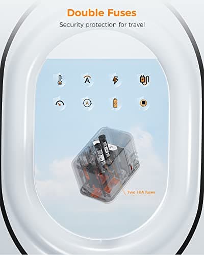 TESSAN 45W Universal Travel Adapter Worldwide with PD USB C Fast Charging — view 5