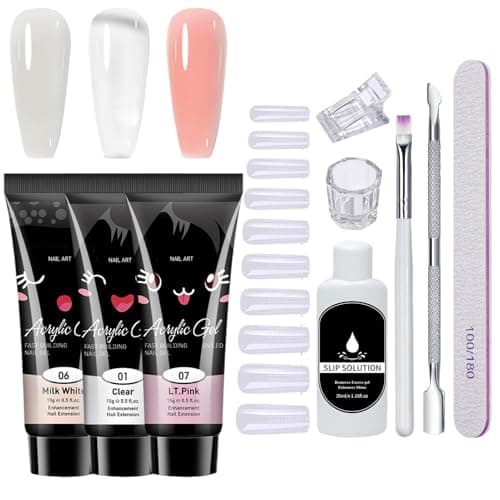Uozonit Gel Extension Nail Kit - Professional Nail Gel Kit,Beauty Tools for Bridal Travel Salon Home Grooming Holiday Daily Party Spa Summer