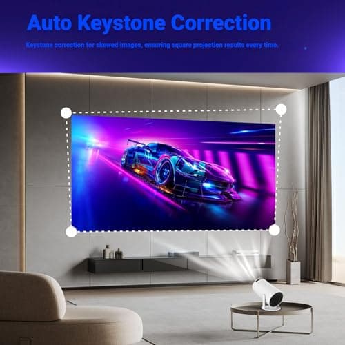 Denvoro Mini Portable Projector 180° Swivel Auto Keystone 5G WiFi — view 3