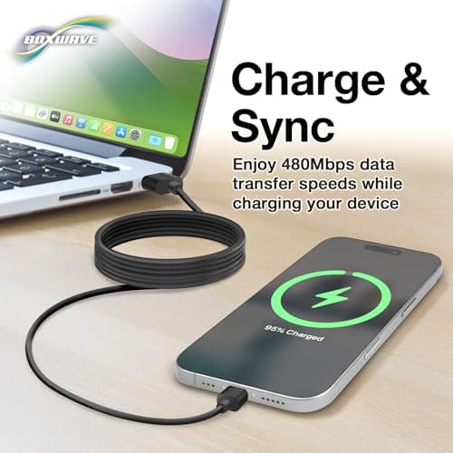BoxWave Cable Compatible with Netgear Nighthawk M6 Pro Mobile Hotspot (MR6500) - DirectSync - USB 3.0 A to USB 3.1 Type C, USB C Charge and Sync Cable - 6ft - Black — view 3