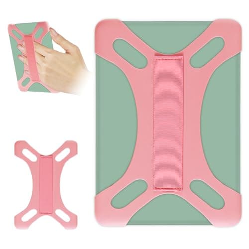 HoYiXi Universal Case for 6 inch Kindle eReader Compatible with Paperwhite(2015/2018)/Pocketbook and Tolino/Kobo Clara HD,For 6'' eReader with High Elasticity Hand Strap,Pink